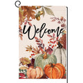 Fall Pumpkin Leaves Garden Flag 12x18 Vertical Double Sided Welcome Autumn Thanksgiving Holiday Outside Decorations Burlap Yard Flag