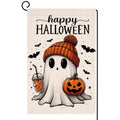 Halloween Ghost Garden Flag 12x18 Vertical Double Sided Black Bat Happy Fall Holiday Outside Decorations Burlap Yard Flag