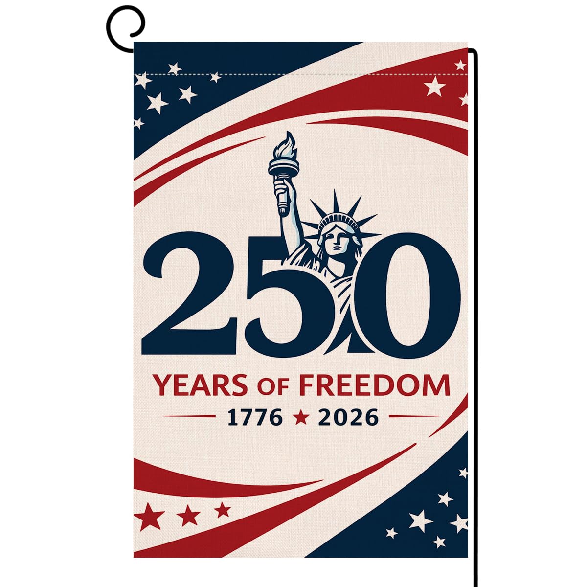 250 Years America Garden Flag 12x18 Vertical Double Sided 1776-2026 USA 250th Anniversary Banner 4th of July Patriotic Freedom Outside Decorations Burlap Yard Flag