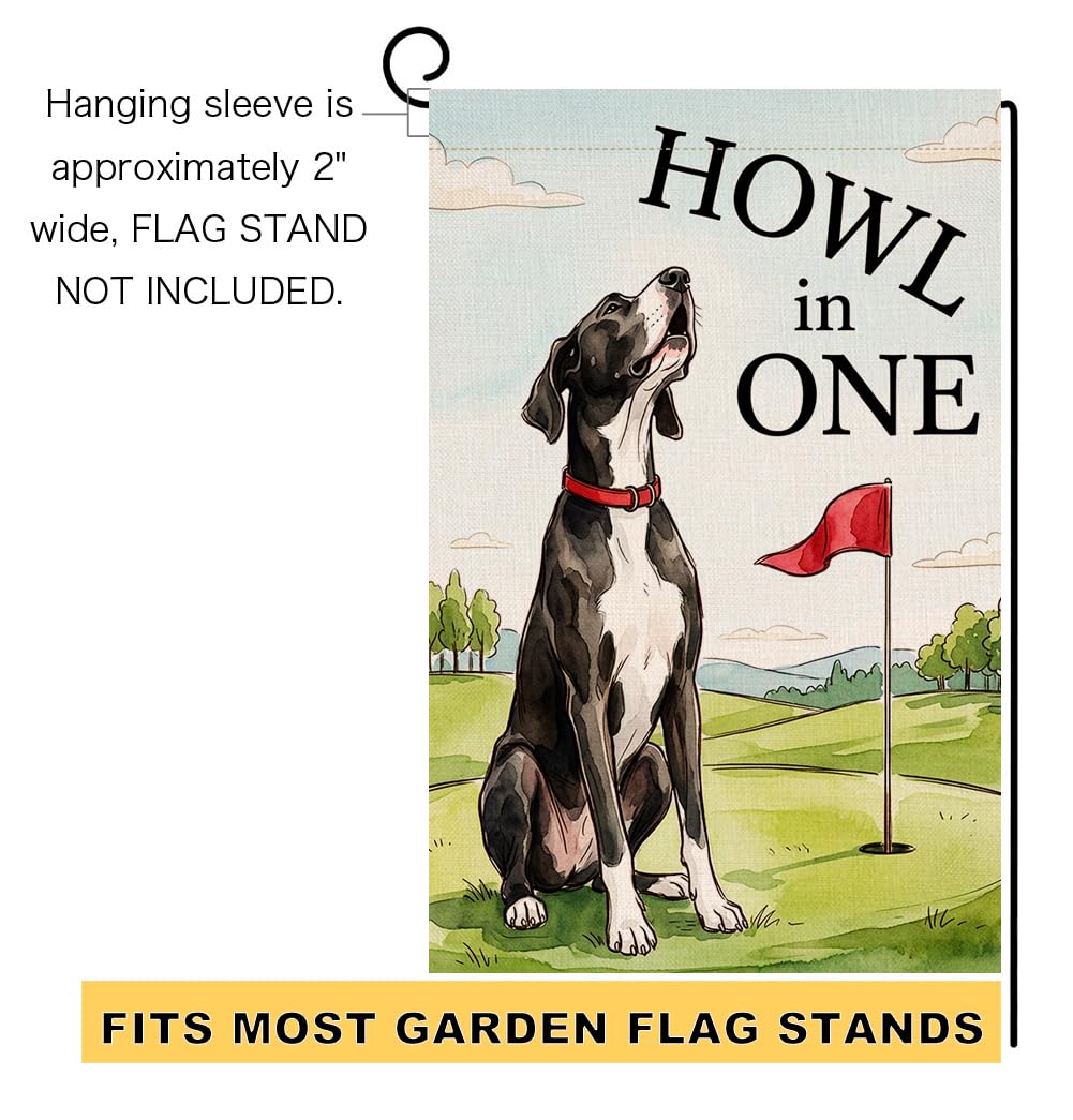 Summer Dog Garden Flag 12x18 Vertical Double Sided Howl in One Spring Seasonal Holiday Outside Decorations Burlap Yard Flag