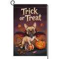 Fall Halloween Trick or Treat Garden Flag 12x18 Vampire Dog Yard Decor
