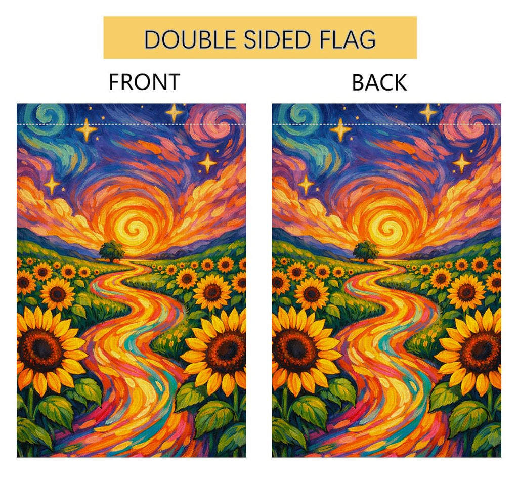 Summer Sunflower Garden Flag 12x18 Vertical Double Sided Colorful Sunshine Spring Farmhouse Holiday Outside Decorations Burlap Yard Flag