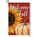 Fall Welcome Fall Sunflower Garden Flag 12x18 White Pumpkin Yard Decor