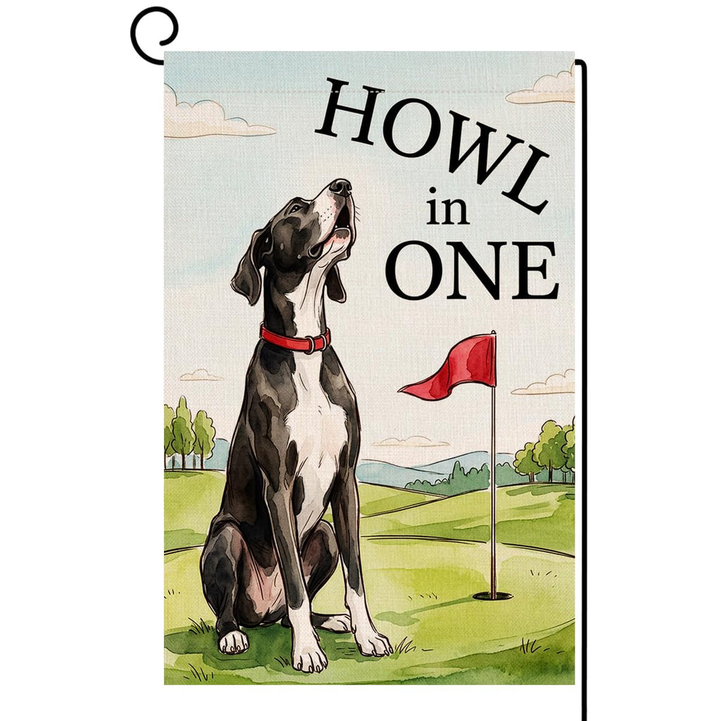 Summer Dog Garden Flag 12x18 Vertical Double Sided Howl in One Spring Seasonal Holiday Outside Decorations Burlap Yard Flag