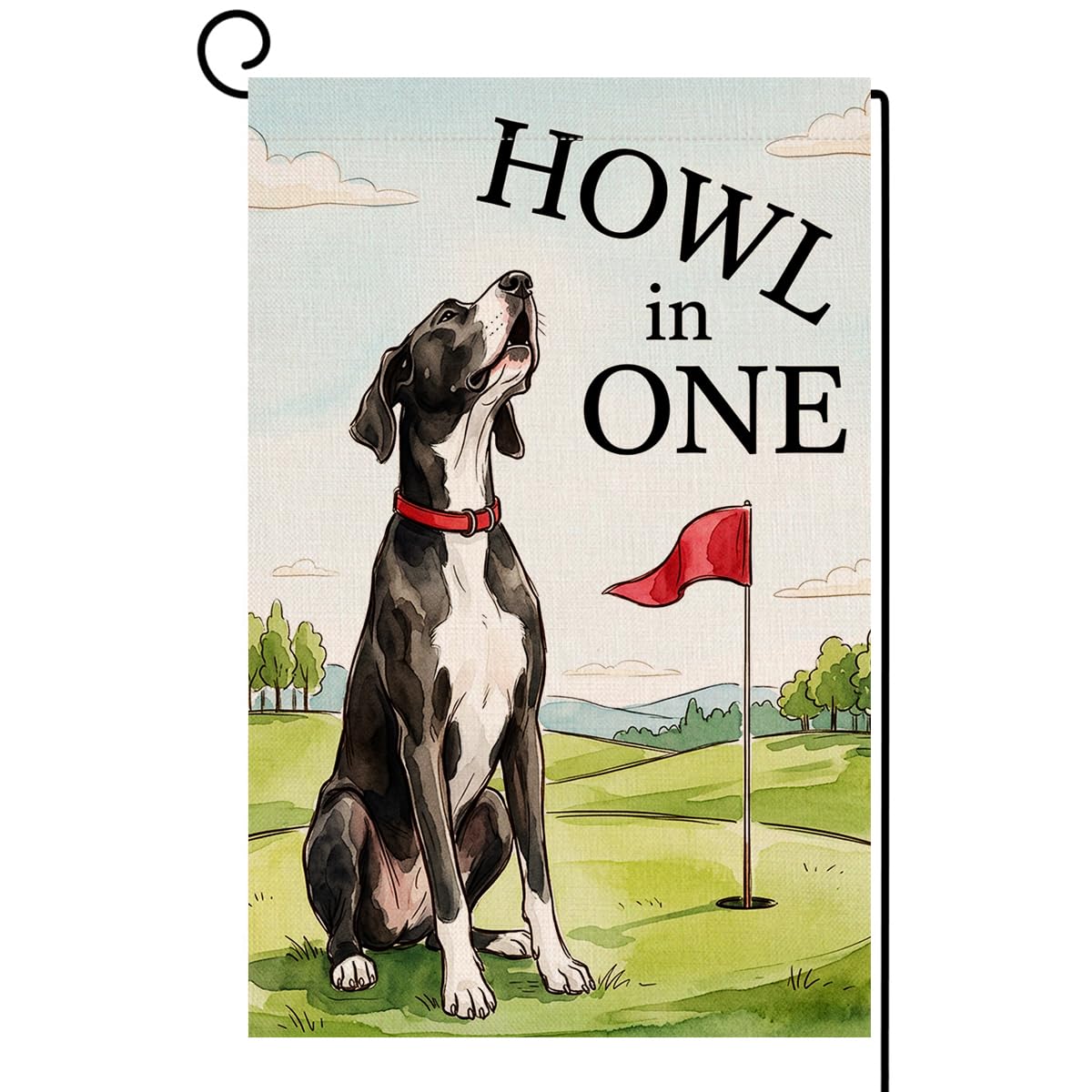 Summer Dog Garden Flag 12x18 Vertical Double Sided Howl in One Spring Seasonal Holiday Outside Decorations Burlap Yard Flag