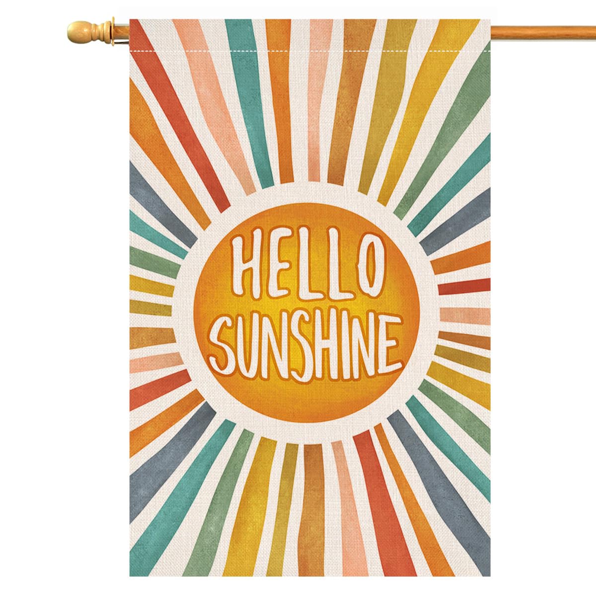 Hello Sunshine Summer Garden Flag 12x18 Vertical Double Sided Colorful Farmhouse Holiday Outside Decorations Burlap Yard Flag