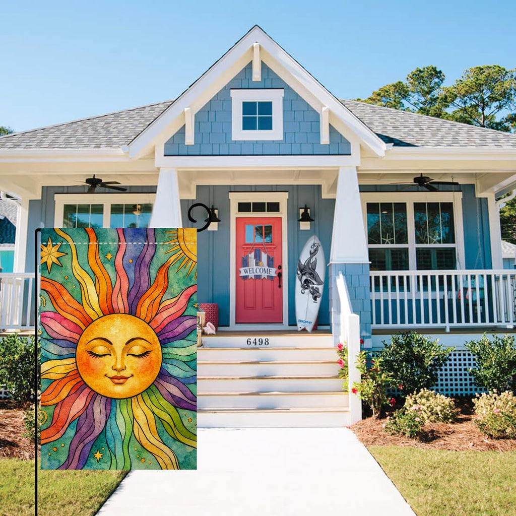 Summer Sunshine Garden Flag Vertical Double Sided Welcome Spring Farmhouse Holiday Outside Decorations Burlap Yard Flag