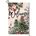 Christmas Trees Garden Flag 12x18 Vertical Double Sided Welcome Winter Holiday Outside Decorations Burlap Yard Flag