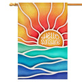 Hello Sunshine Summer Garden Flag 12x18 Vertical Double Sided Sea Welcome Spring Farmhouse Holiday Outside Decorations Burlap Yard Flag