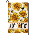Spring Summer Sunflower Garden Flag 12x18 Vertical Double Sided Bee Welcome Farmhouse Holiday Outside Decorations Burlap Yard Flag