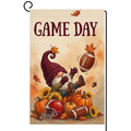 Fall Game Day Football Gnome Garden Flag 12x18 Pumpkin Sunflower Yard Decor
