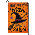 Fall Halloween Not Every Witch Lives in Salem Garden Flag 12x18 Yard Decor