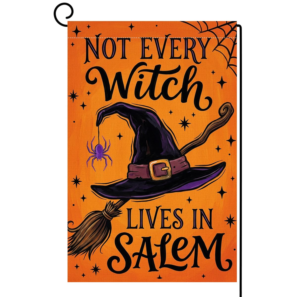 Fall Halloween Not Every Witch Lives in Salem Garden Flag 12x18 Yard Decor