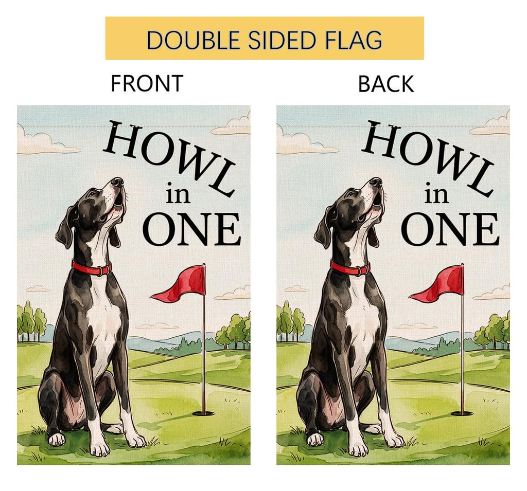 Summer Dog Garden Flag 12x18 Vertical Double Sided Howl in One Spring Seasonal Holiday Outside Decorations Burlap Yard Flag