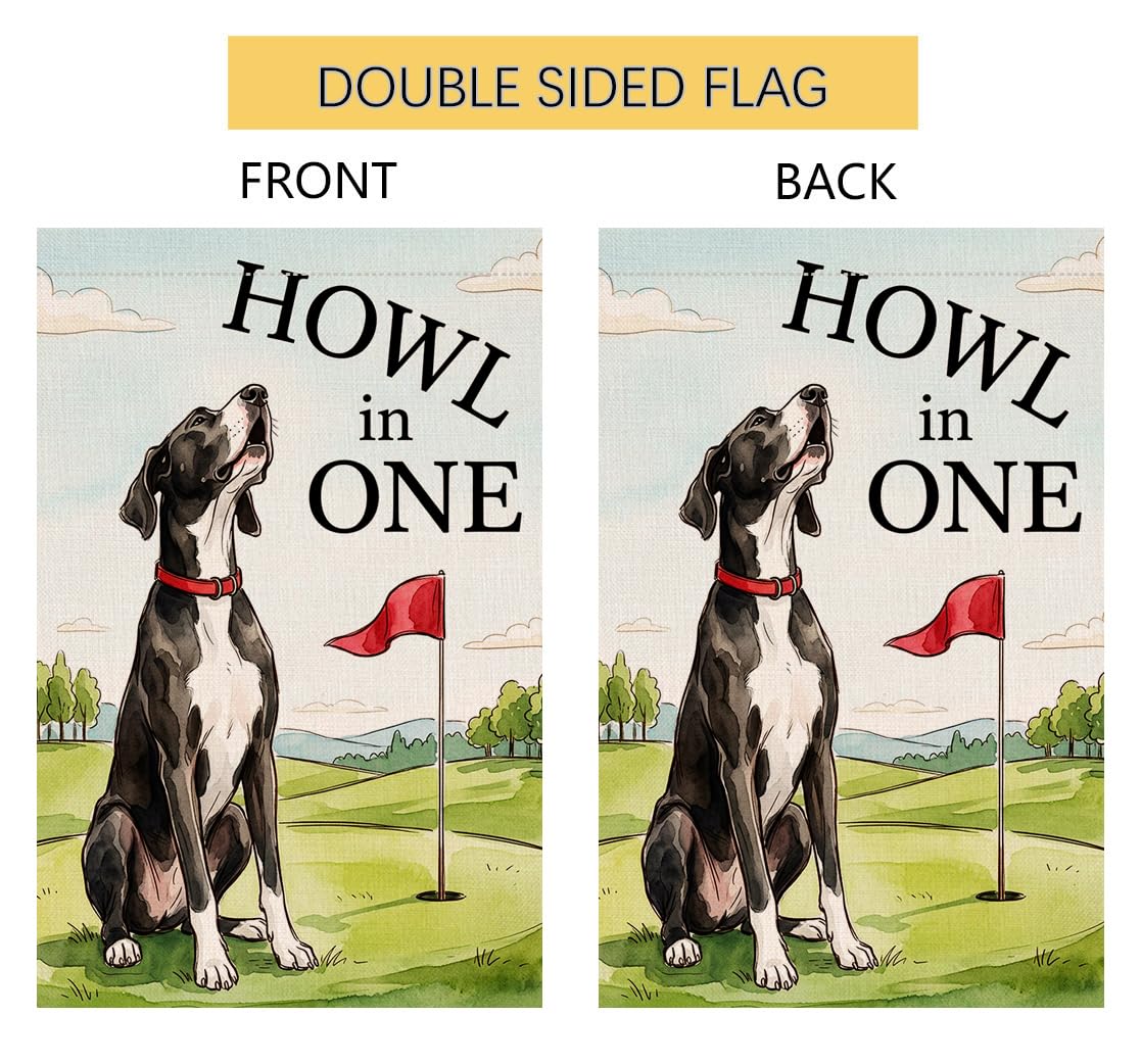 Summer Dog Garden Flag 12x18 Vertical Double Sided Howl in One Spring Seasonal Holiday Outside Decorations Burlap Yard Flag