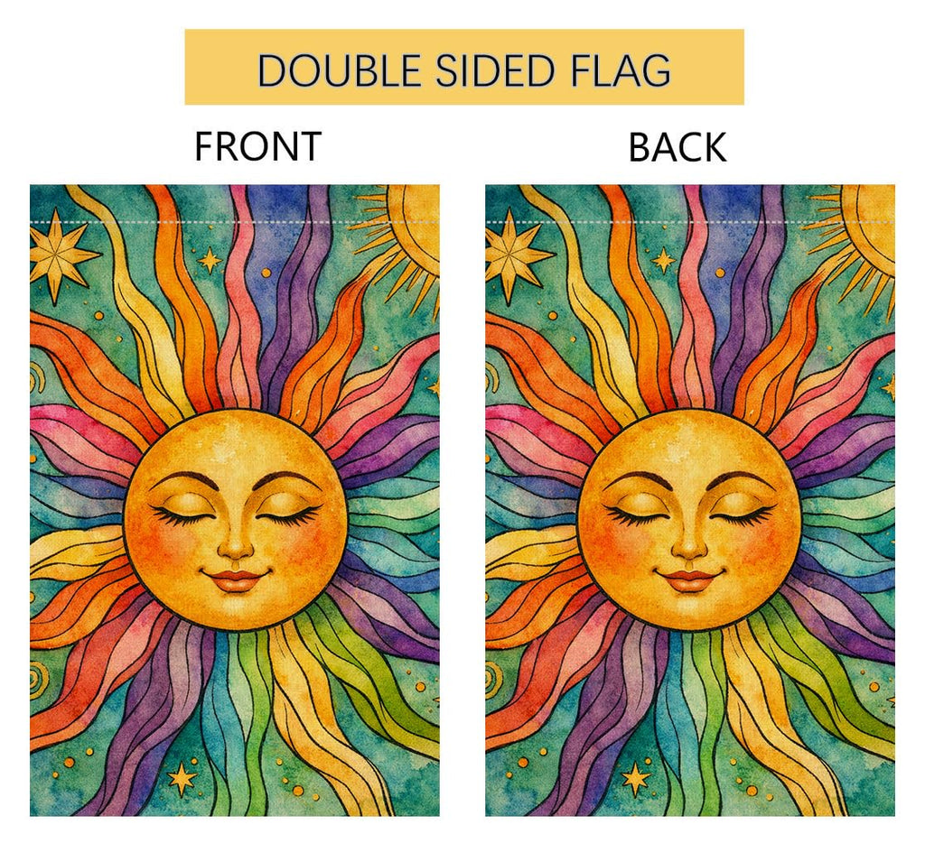 Summer Sunshine Garden Flag Vertical Double Sided Welcome Spring Farmhouse Holiday Outside Decorations Burlap Yard Flag