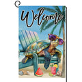 Summer Beach Sea Turtle Garden Flag 12x18 Vertical Double Sided Blue Welcome Ocean Holiday Outside Decorations Burlap Yard Flag