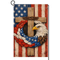 4th of July Eagle Garden Flag 12x18 Vertical Double Sided Patriotic Stars and Stripes Memorial Day Independence Day Holiday Outside Decorations Burlap Yard Flag
