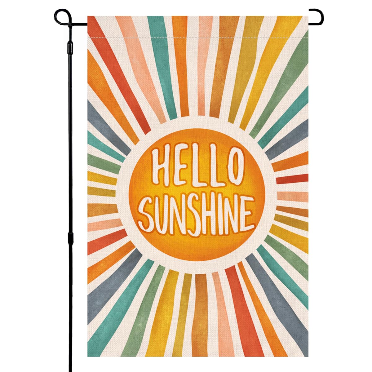 Hello Sunshine Summer Garden Flag 12x18 Vertical Double Sided Colorful Farmhouse Holiday Outside Decorations Burlap Yard Flag