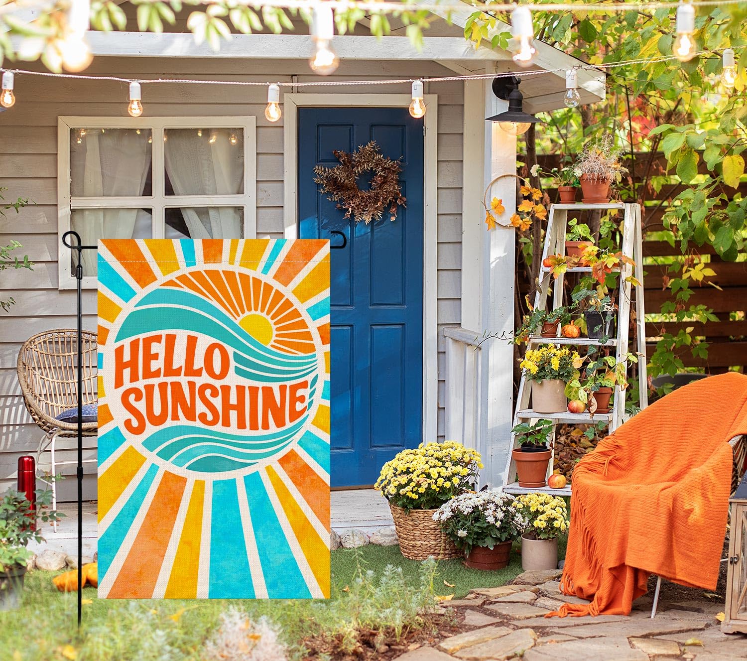 Hello Sunshine Summer Garden Flag 12x18 Vertical Double Sided Spring Farmhouse Holiday Outside Decorations Burlap Yard Flag
